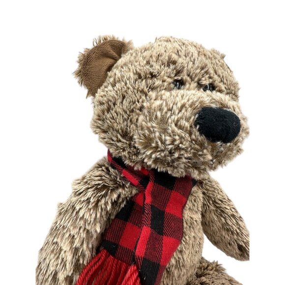 Animal Adventure Plush Teddy Bear Checker Scarf '17 Edition 12" Stuffed Animal - Picture 2 of 12